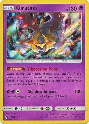 Giratina (Cosmos Holo) (Blister Exclusive) (97) Holofoil - Lost Thunder