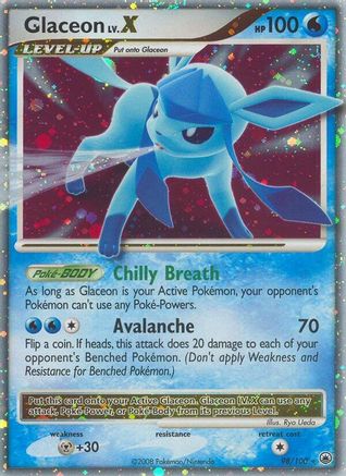 Glaceon LV.X (98) Holofoil - Majestic Dawn
