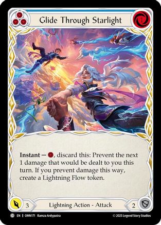 Glide Through Starlight (Blue) (OMN171) Rainbow Foil - Omens of the Third Age