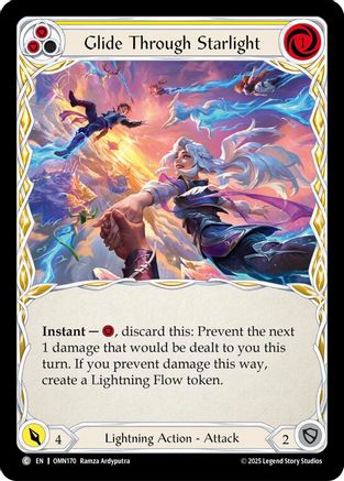 Glide Through Starlight (Yellow) (OMN170) Rainbow Foil - Omens of the Third Age