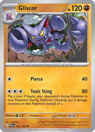 Gliscor (92) Reverse Holofoil - Paradox Rift