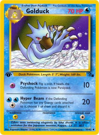 Golduck (35) (1st Edition) - Fossil
