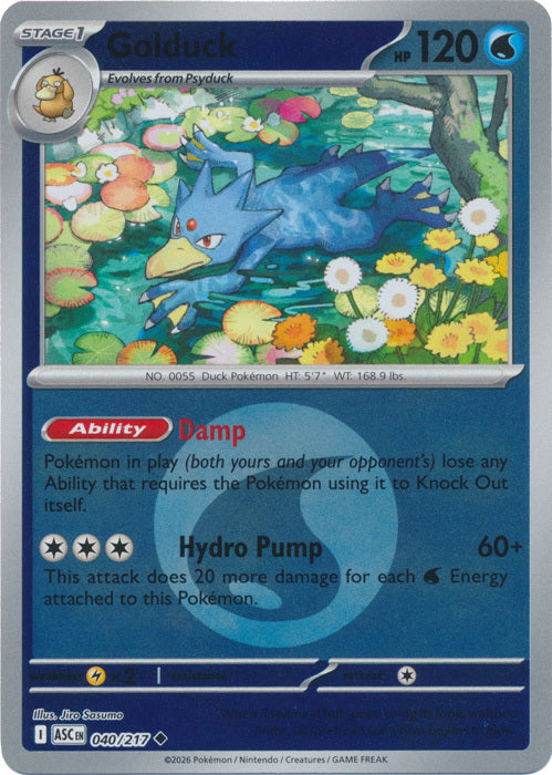 Golduck (Energy Symbol Pattern) (40) Reverse Holofoil - Ascended Heroes