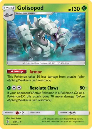 Golisopod (9) Reverse Holofoil - Guardians Rising