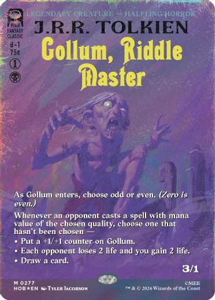 Gollum, Riddle Master (Book Cover) (277) Surge Foil - The Hobbit