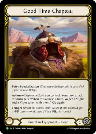 Good Time Chapeau (Golden) (FAB304) Cold Foil - Flesh and Blood: Promo Cards