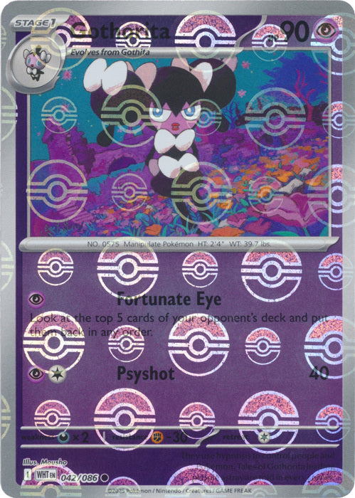 Gothorita (Poke Ball Pattern) (42) Reverse Holofoil - White Flare