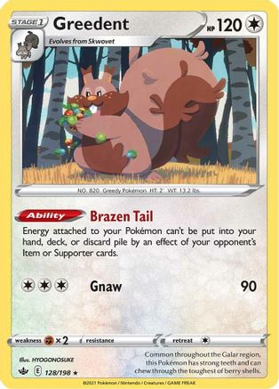 Greedent (128) Reverse Holofoil - Chilling Reign