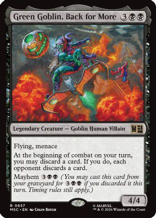 Green Goblin, Back for More (657) Foil - Commander: Marvel Super Heroes