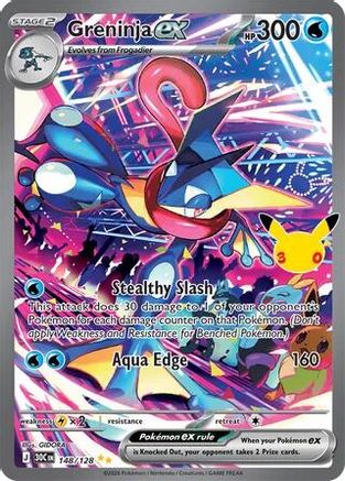 Greninja ex (Alternate Full Art) (148) Holofoil - 30th Celebration