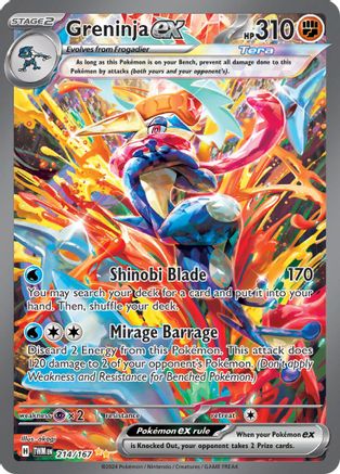Greninja ex (Alternate Full Art) (214) Holofoil - Twilight Masquerade