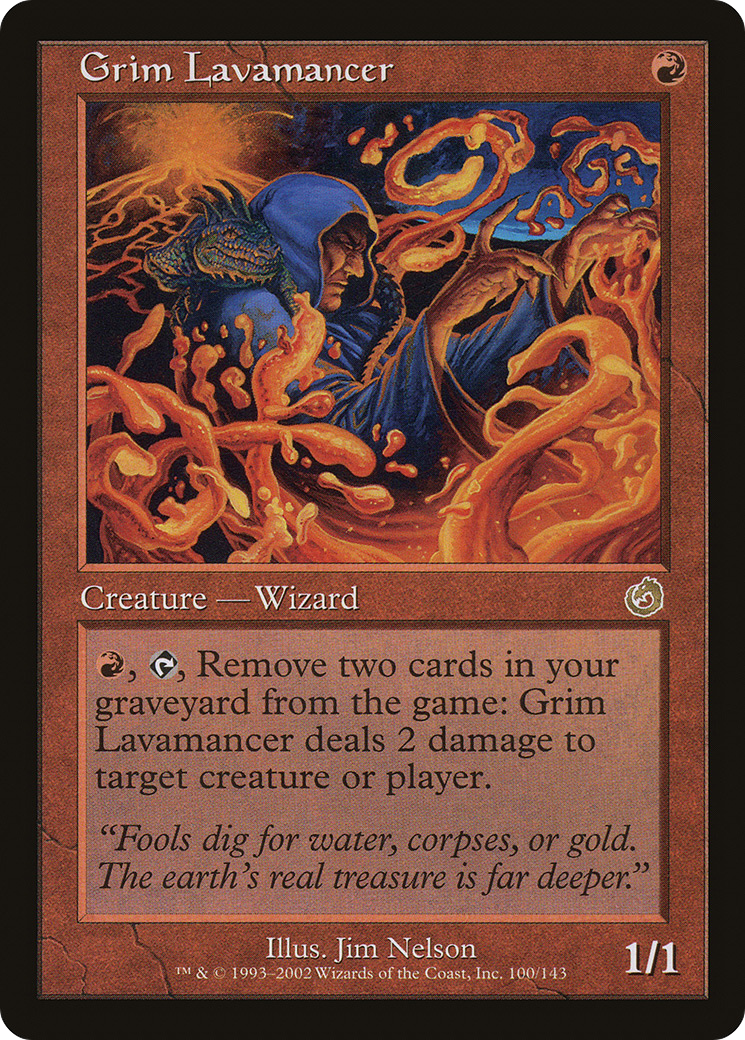 Grim Lavamancer (100) Foil - Torment