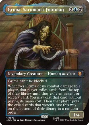 Grima, Saruman's Footman (Borderless) (073) Surge Foil - The Hobbit: Eternal-Legal