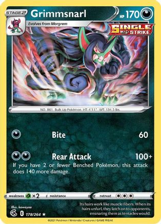 Grimmsnarl (178) Holofoil - Fusion Strike