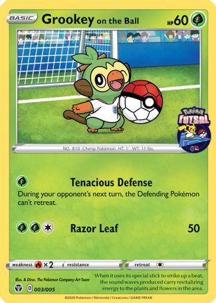 Grookey on the Ball (Pokemon Futsal) (3) - Miscellaneous Cards & Products