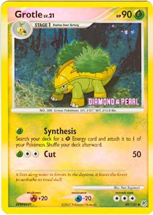 Grotle (Diamond & Pearl) (49) Reverse Holofoil - Burger King Promos