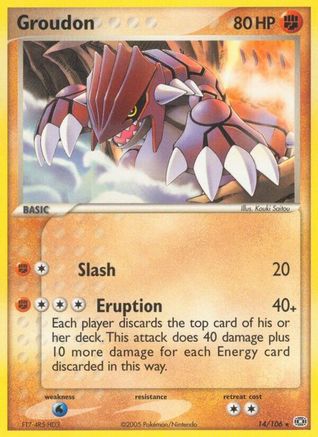 Groudon (14) Reverse Holofoil - Emerald