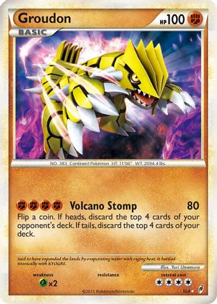 Groudon (Shiny) (SL4) Holofoil - Call of Legends