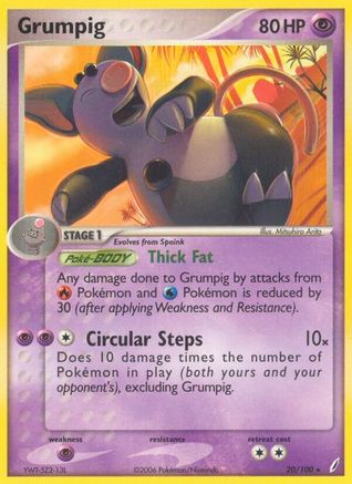 Grumpig (20) Reverse Holofoil - Crystal Guardians