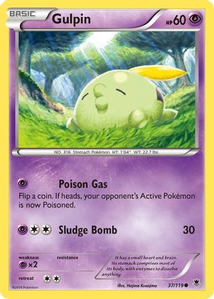 Gulpin (37) Reverse Holofoil - Phantom Forces