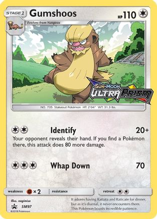 Gumshoos (Prerelease) (SM97) Holofoil - Black Star Promos