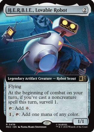 H.E.R.B.I.E., Lovable Robot (Extended Art) (436) - Commander: Marvel Super Heroes