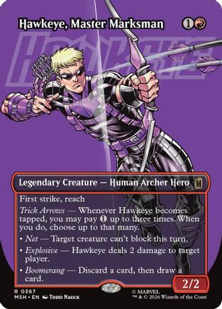 Hawkeye, Master Marksman (Borderless Logo) (367) - Marvel Super Heroes