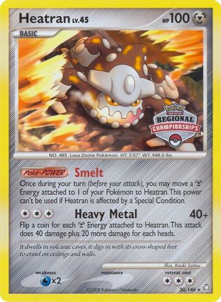 Heatran (Regional Championships) (30) - League & Championship Cards