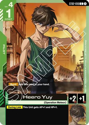 Heero Yuy (ST02-010) - Starter Deck 02: Wings of Advance