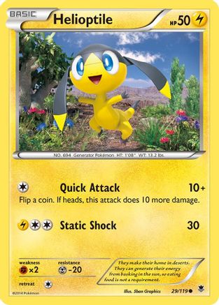 Helioptile (29) Reverse Holofoil - Phantom Forces