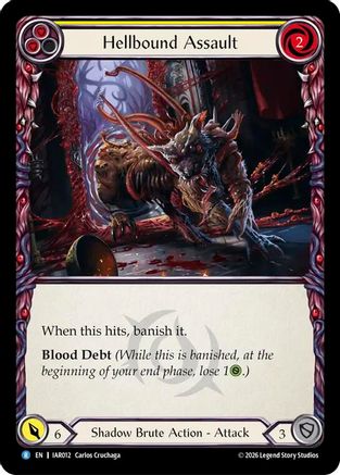 Hellbound Assault (Yellow) (IAR012) Rainbow Foil - Usurp the Shadow Throne