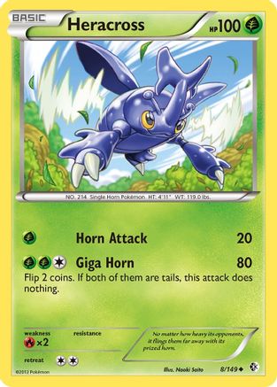 Heracross (8) Reverse Holofoil - Boundaries Crossed