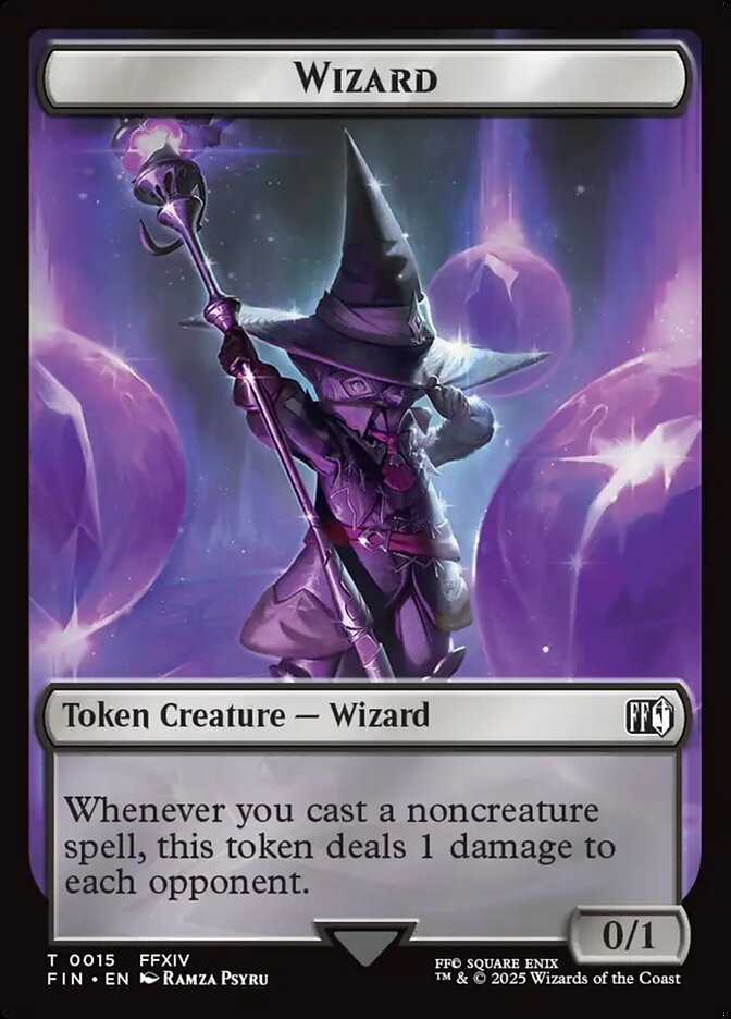 Hero // Wizard Double-Sided Token (7 // 15) - FINAL FANTASY