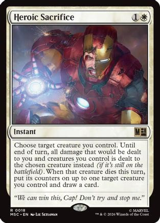 Heroic Sacrifice (018) Surge Foil - Commander: Marvel Super Heroes