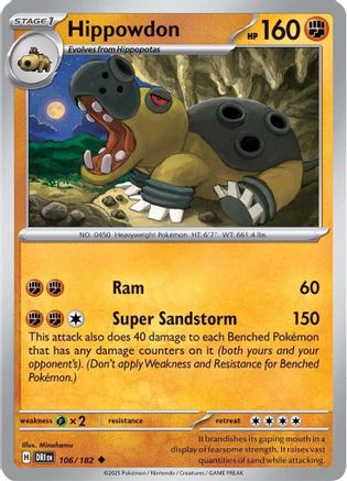Hippowdon (106) Reverse Holofoil - Destined Rivals