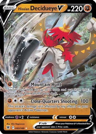 Hisuian Decidueye V (83) Holofoil - Astral Radiance