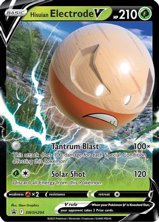 Hisuian Electrode V (SWSH294) Holofoil - Black Star Promos