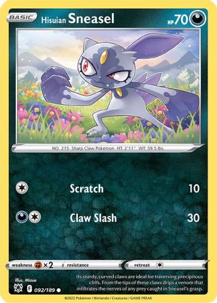 Hisuian Sneasel (92) Reverse Holofoil - Astral Radiance