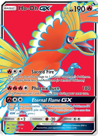 Ho-Oh GX (Full Art) (131) Holofoil - Burning Shadows