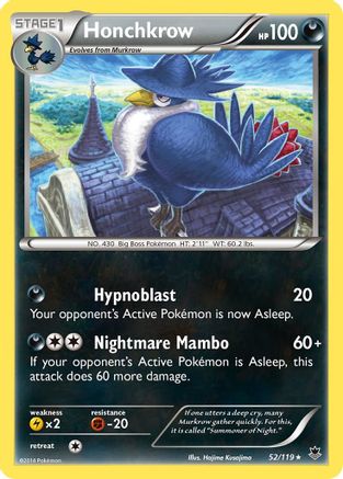 Honchkrow (52) Reverse Holofoil - Phantom Forces