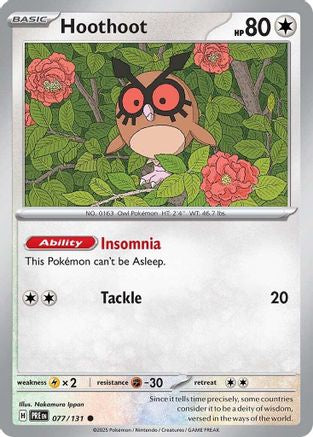 Hoothoot (77) Reverse Holofoil - Prismatic Evolutions