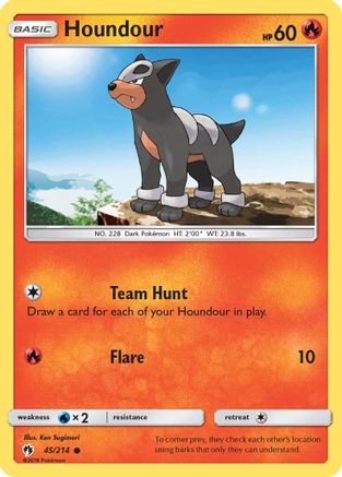 Houndour (45) - Lost Thunder