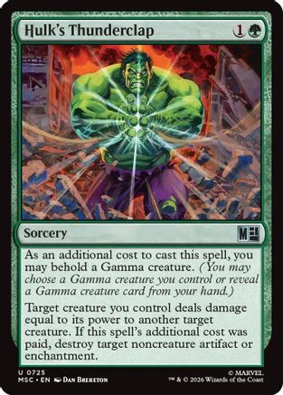 Hulk's Thunderclap (725) - Commander: Marvel Super Heroes