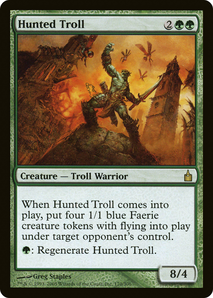 Hunted Troll (170) Foil - Ravnica: City of Guilds
