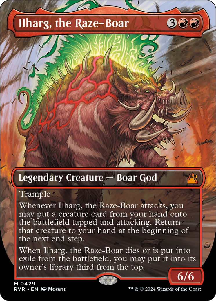 Ilharg, the Raze-Boar (Anime Borderless) (429) Foil - Ravnica Remastered