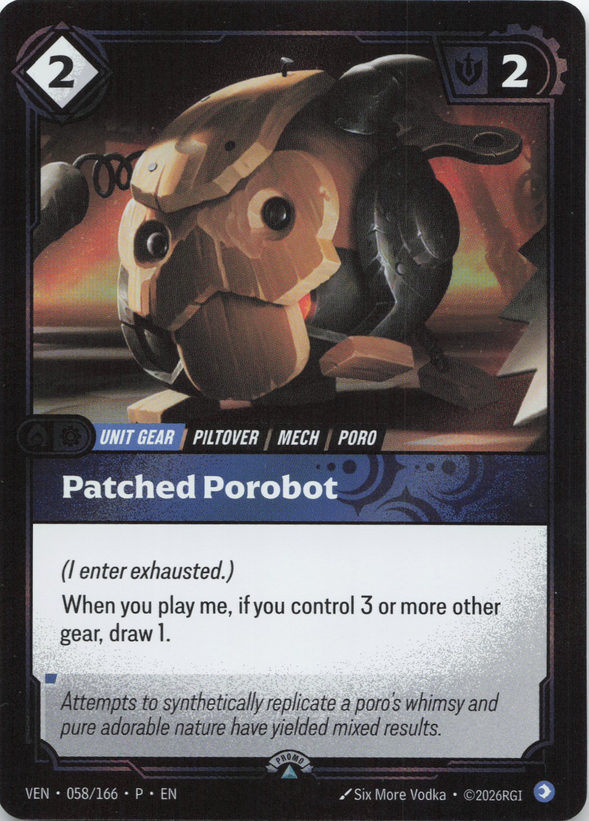 Patched Porobot (058) Foil - Riftbound Promotional Cards
