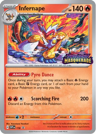 Infernape (Prerelease) (116) Holofoil - Black Star Promos