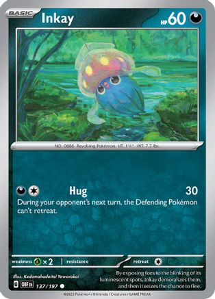 Inkay (137) Reverse Holofoil - Obsidian Flames