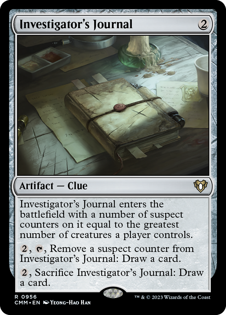 Investigator's Journal (956) - Commander Masters