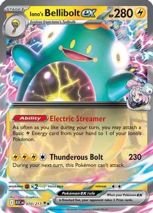 Iono's Bellibolt ex (70) Holofoil - Ascended Heroes